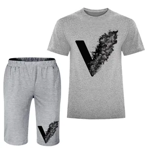 ست تی شرت و شلوارک مردانه مدل A128  V