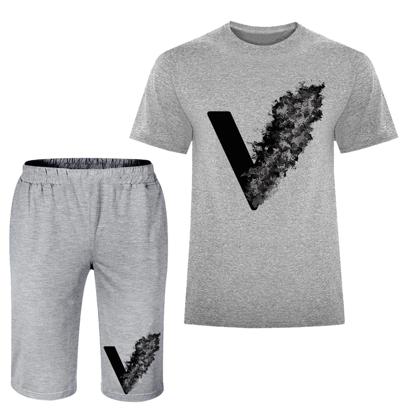 ست تی شرت و شلوارک مردانه مدل A128  V