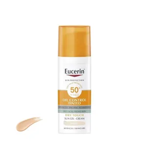 کرم ضد آفتاب رنگی صورت اوسرین spf50 مدل oil control محافظ UVA،UVB مناسب برای پوست چرب حجم 50 میلی لیتر