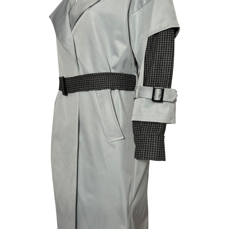 بارانی زنانه کد 6021 رنگ طوسی