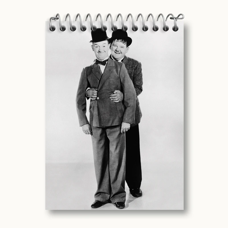 دفتر یادداشت 50 برگ خندالو مدل لورل و هاردی Laurel and Hardy کد 10053