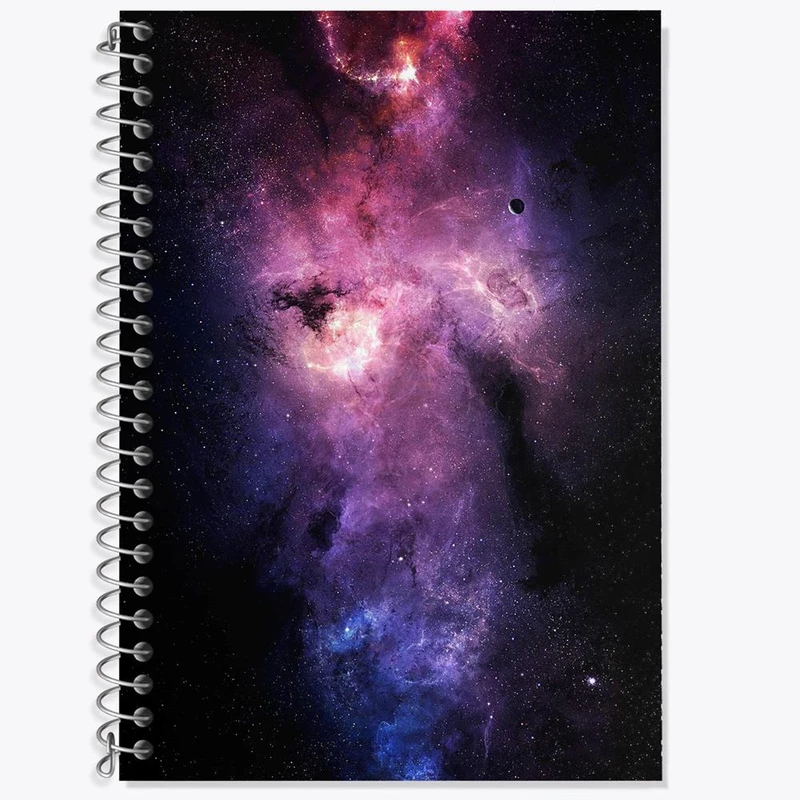 دفتر زبان 50 برگ خندالو مدل سه خط طرح کهکشان و سیاره ها کد 25378