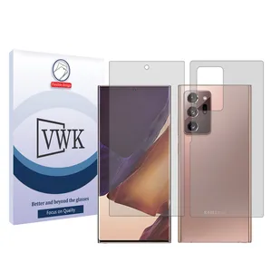 VWK Tough model transparent screen protector suitable for Samsung Galaxy Note20 Ultra 5G mobile phone along with the back protector