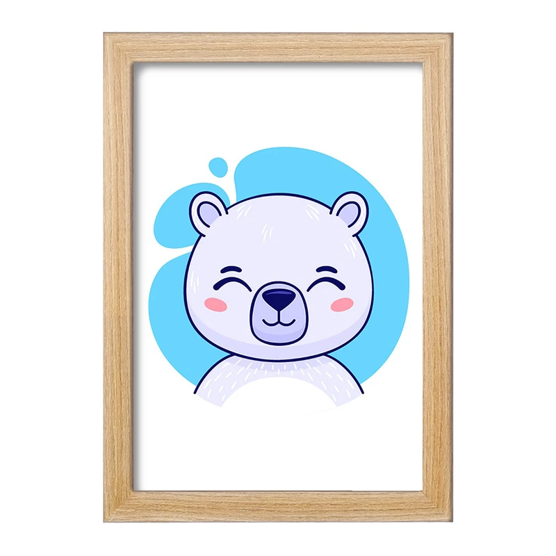 تابلو خندالو مدل خرس قطبی حیوانات بامزه کد 37133