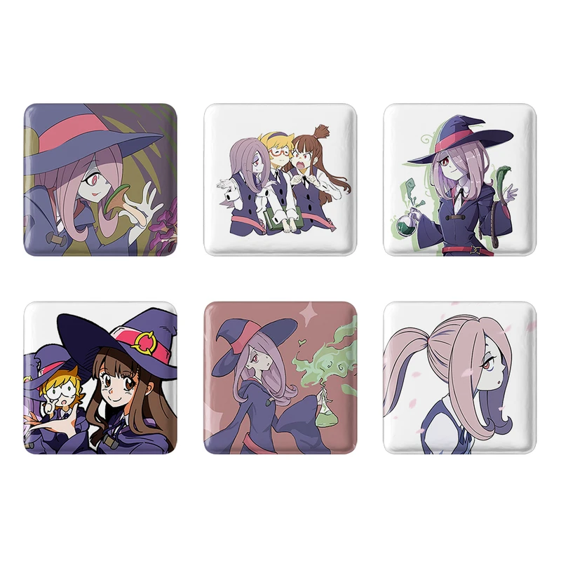 مگنت خندالو طرح انیمه جادوگران کوچک Little Witch Academia کد 1405A مجموعه 6 عددی