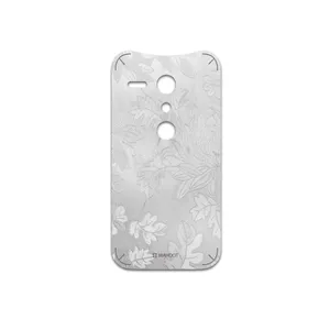 MAHOOT Silver-Wildflower Cover Sticker for Motorola Moto G