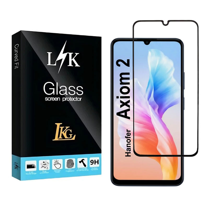 محافظ صفحه نمایش شیشه ای ال کا جی مدل FULL-LK مناسب برای گوشی موبایل هانوفر Axiom 2