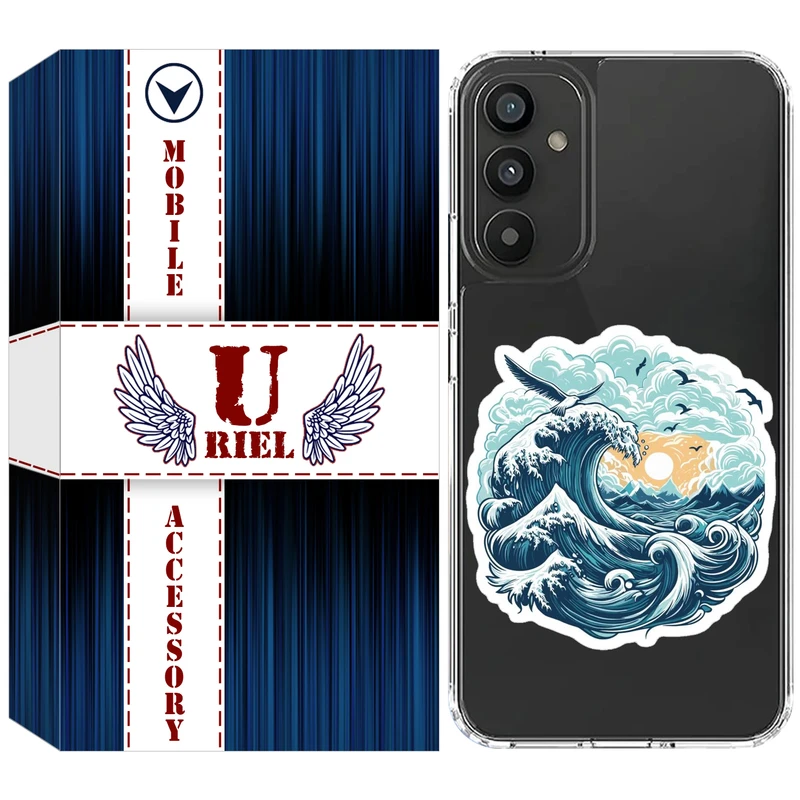کاور یوریل مدل Clear کد 99 طرح موج دریا مناسب برای گوشی موبایل سامسونگ Galaxy M52 5G
