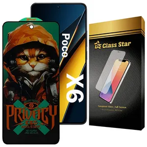Glass Star CATPRVS Privacy Screen Protector For Xiaomi Poco X6