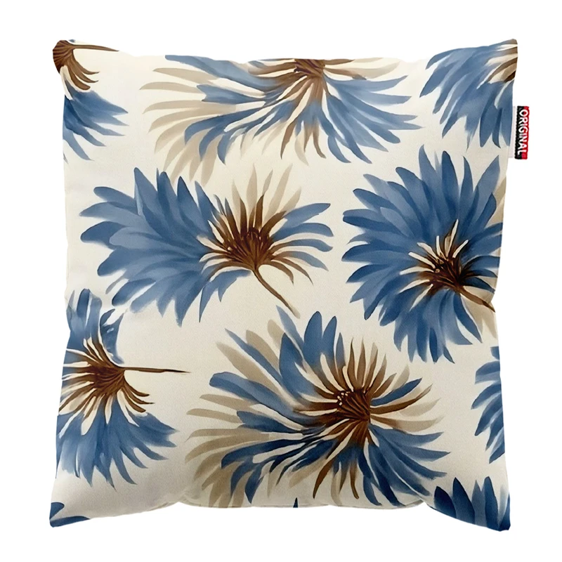 کوسن پاد آفرین مدل مینیمال طرح گل و برگ کد PK403503 سایز 40*40 سانتی متر