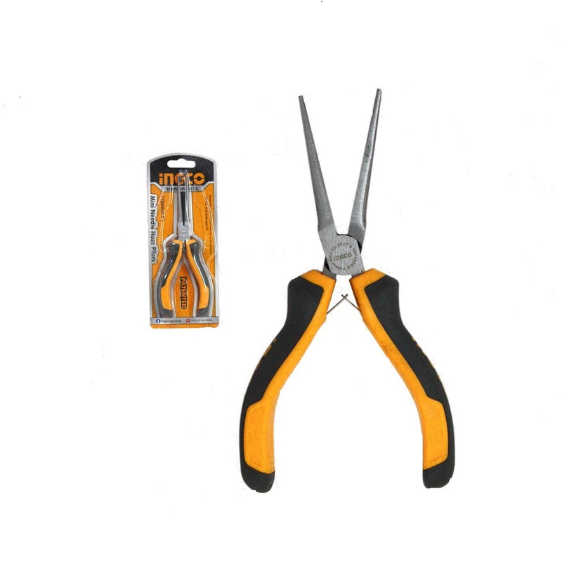 انبر دم باریک دم گرد اینکو مدل HMNNP08115 سایز 4.5 اینچ