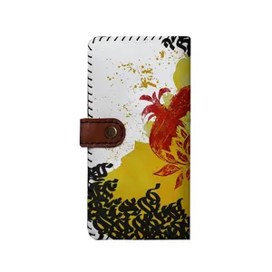 کیف پول چرمی ترمه طراحان ایده مدل بنددار کد hzs005