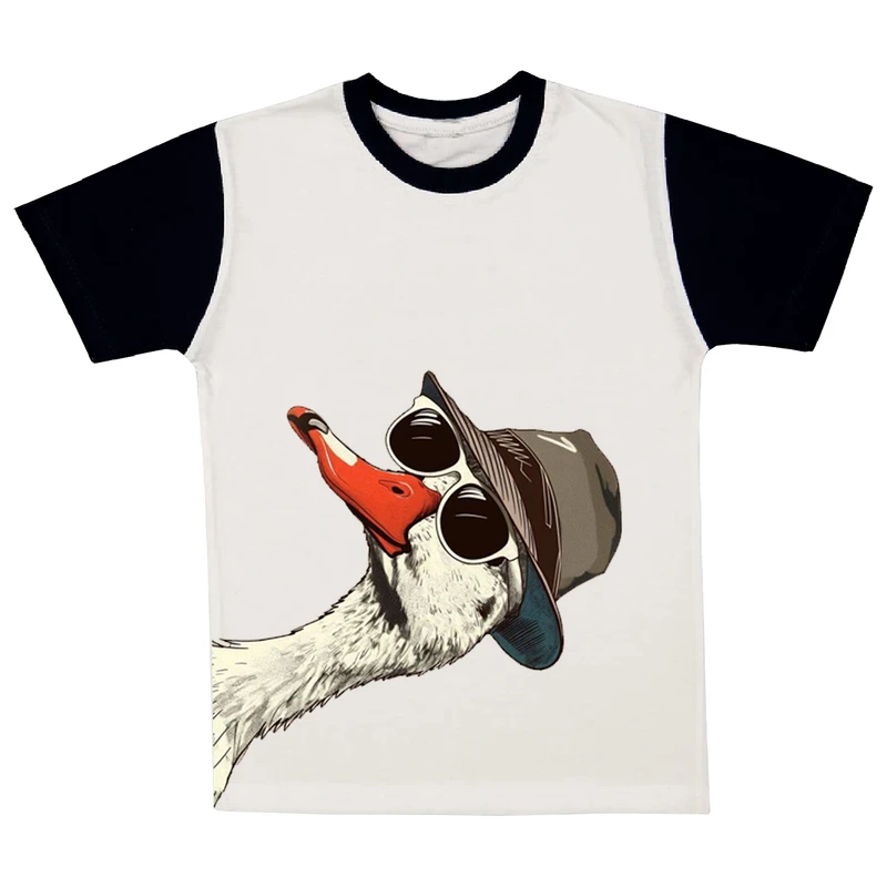 تی شرت آستین کوتاه پسرانه مدل اردک A111