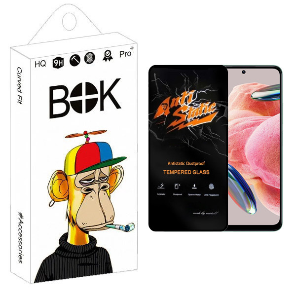 محافظ صفحه نمایش بوک مدل Carbon Antistatic مناسب برای گوشی موبایل شیائومی Redmi Note 12 4G / Note 12 5G / Poco X5 / ریلمی C55 / narzo N55 / وان پلاس Nord CE 3 Lite / Nord N30 / اوپو A1 / A98 / F23
