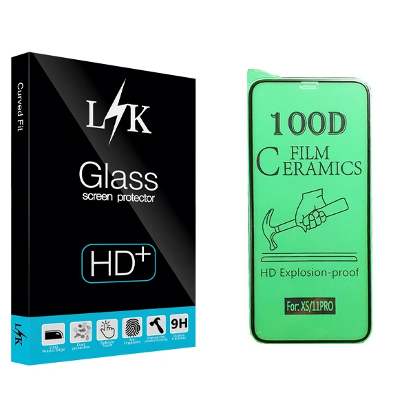 محافظ صفحه نمایش سرامیکی ال کی مدل Hard glass مناسب برای گوشی موبایل اپل iPhone X