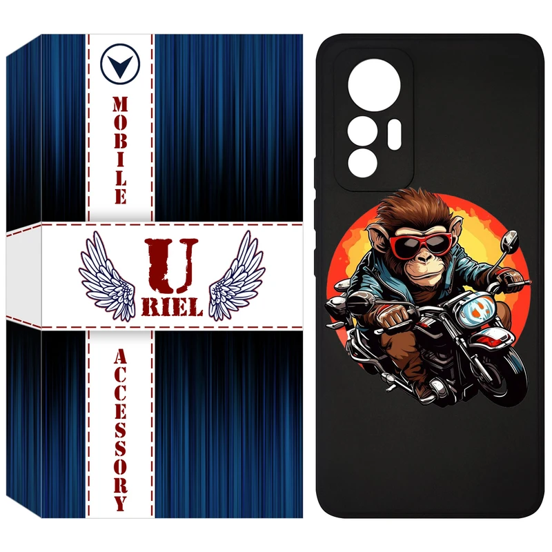 کاور یوریل مدل KSH کد 32 طرح میمون موتورسوار مناسب برای گوشی موبایل شیائومی 12Lite