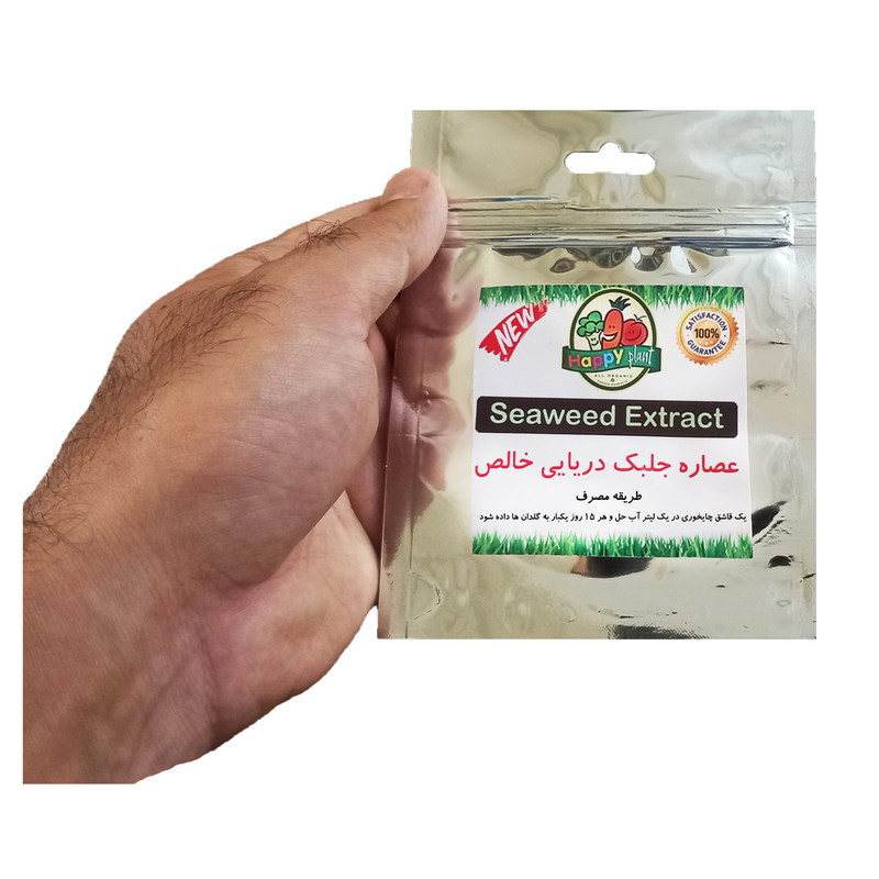 کود محرک رشد عصاره جلبک دریایی پودری هپی پلنت مدل ASCO وزن 100 گرم کود محرک رشد عصاره جلبک دریایی پودری هپی پلنت مدل ASCO وزن 100 گرم