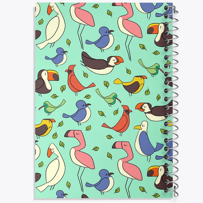 دفتر شطرنجی 50 برگ خندالو طرح پرنده کد N1713