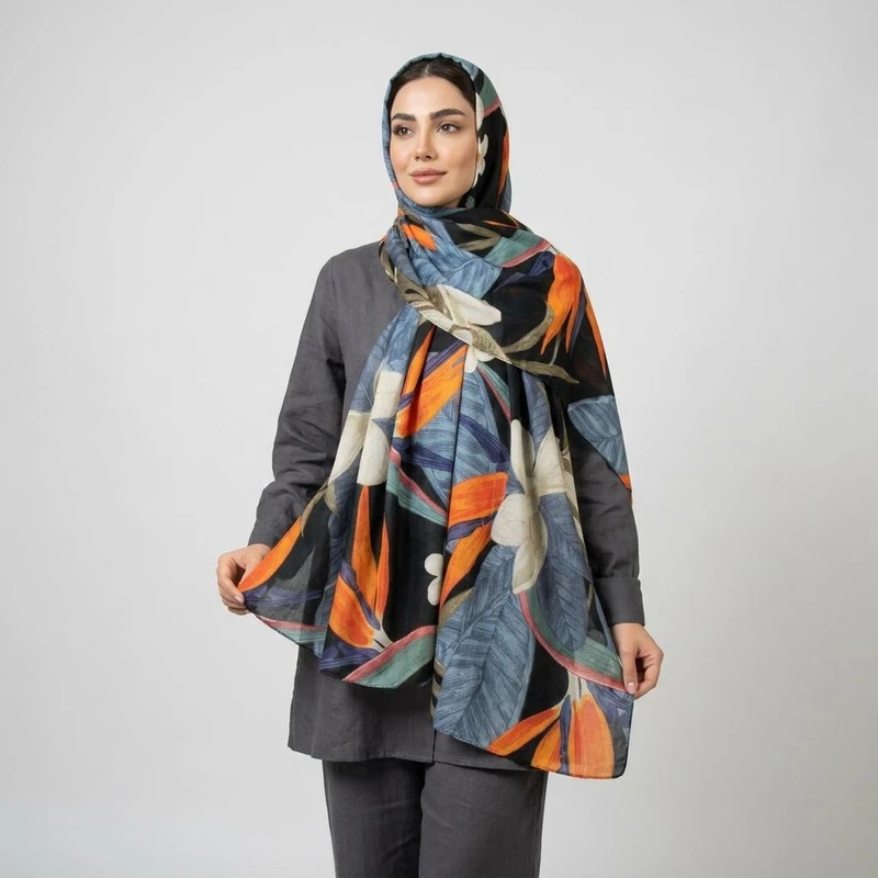 شال زنانه مدل نخ پنبه پاییزه مزونی کد ana-1500