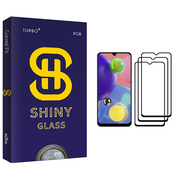 محافظ صفحه نمایش آتوچبو مدل Shiny Glass مناسب برای گوشی موبایل سامسونگ Galaxy A70s بسته سه عددی