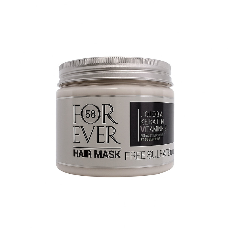 ماسک احیا کننده مو فوراور فیفتی ایت مدل جوجوبا مناسب برای موهای کراتین شده حجم 500 میلی لیتر