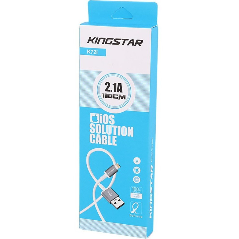 کابل تبدیل USB به لایتنینگ کینگ استار مدل k72i طول 1.1 متر