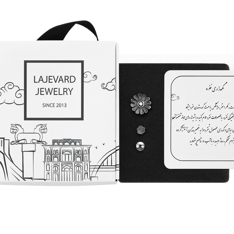 پیرسینگ گوش نقره زنانه مدل لوتوس