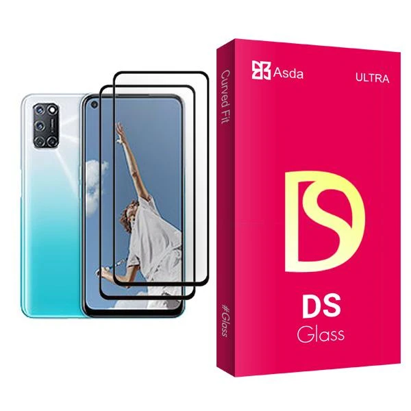 محافظ صفحه نمایش آسدا مدل DS Glass MIX002 مناسب برای گوشی موبایل اوپو A52 بسته دو عددی