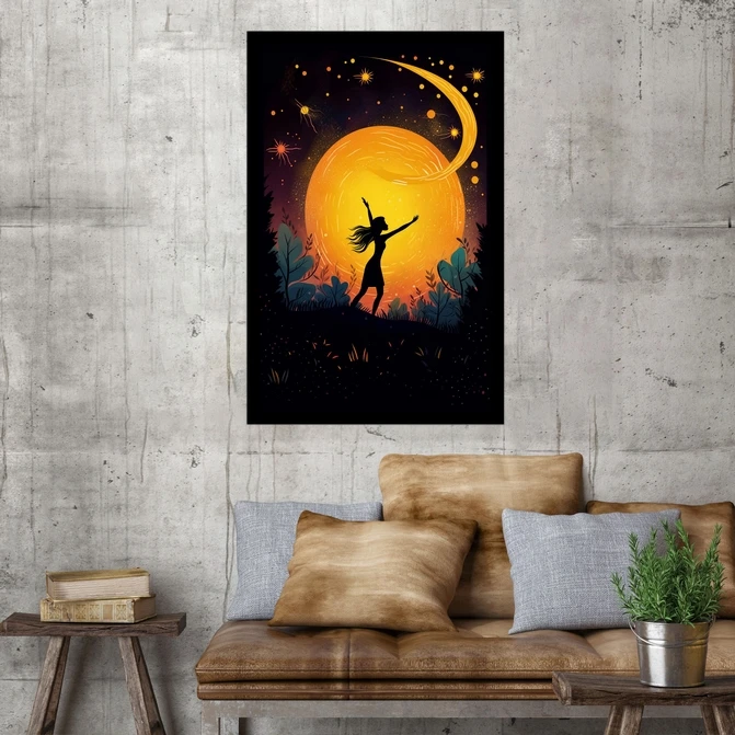 تابلو نوری بکلیت طرح دکوراتیو غروب خورشید مدل B-MID-17746