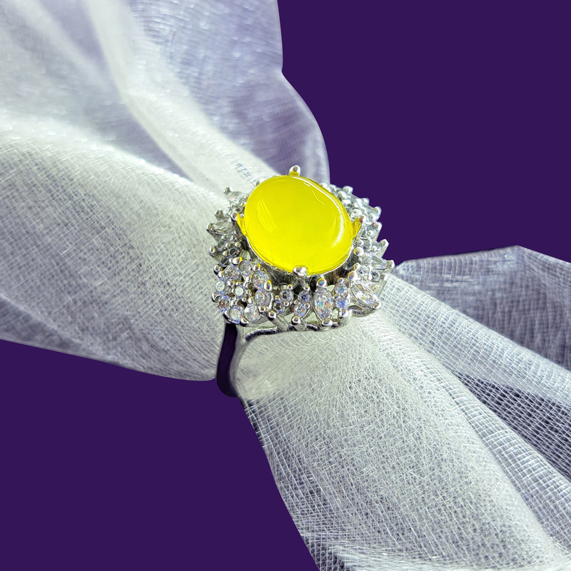 انگشتر نقره زنانه ملک زیور مدل عقیق شرف الشمس مارکیز کد 04