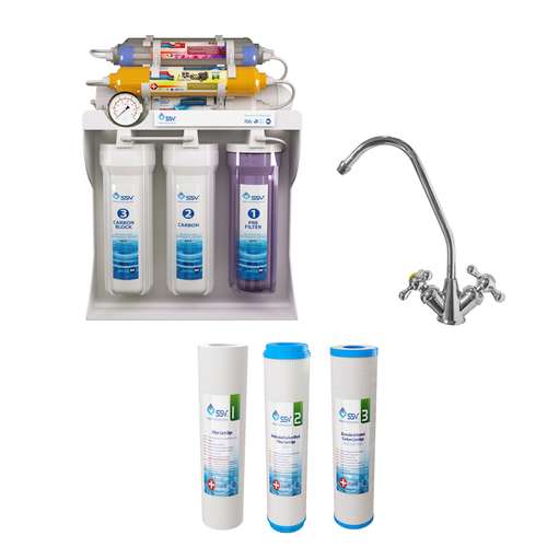 دستگاه تصفیه کننده آب اس اس وی مدل Maxpro 2W X900 به همراه شیر دوکاره و فیلتر تصفیه اب بسته 3 عددی
