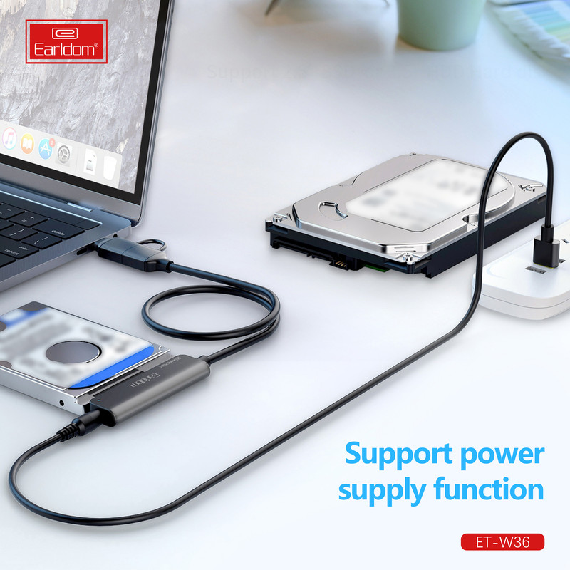 مبدل USB / USB-C به SATA ارلدام مدل W36