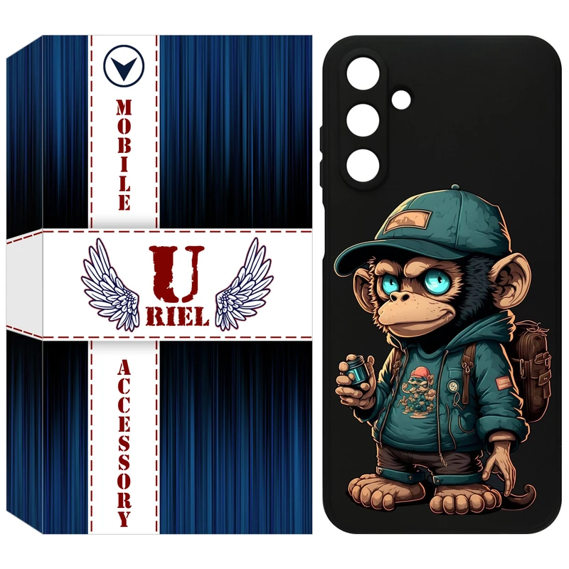 کاور یوریل مدل KSH کد 36 طرح میمون مناسب برای گوشی موبایل سامسونگ Galaxy A25