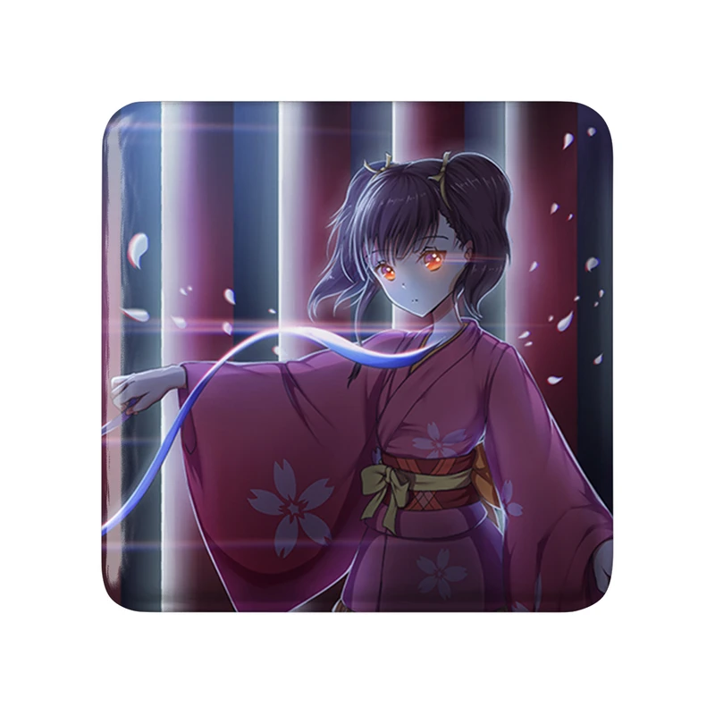 مگنت خندالو طرح مومی انیمه کابانری (Kabaneri) مدل مربعی کد 35963