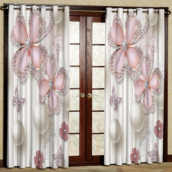 پرده مدل مخمل پانچی کد 6645 سایز 280x140 سانتی متر