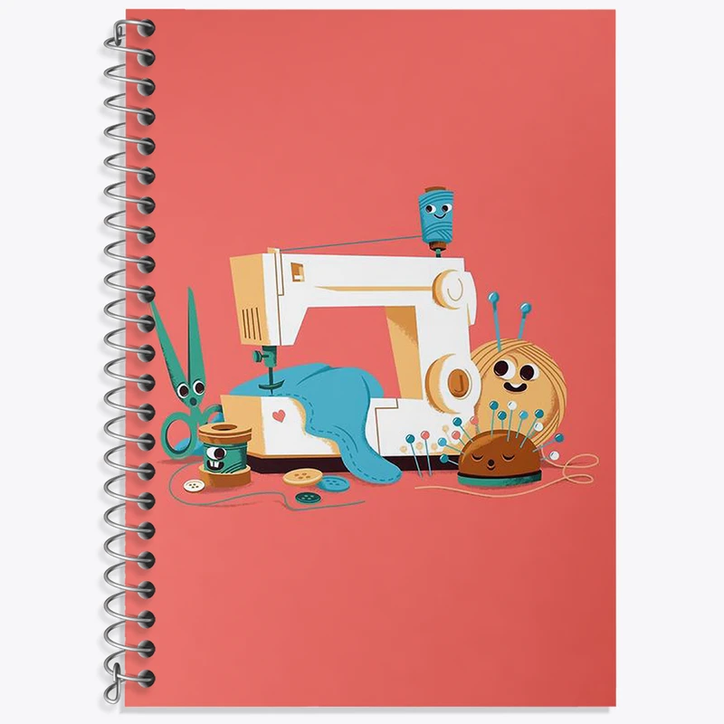 دفتر نت موسیقی 50 برگ خندالو طرح چرخ خیاطی کد N2020