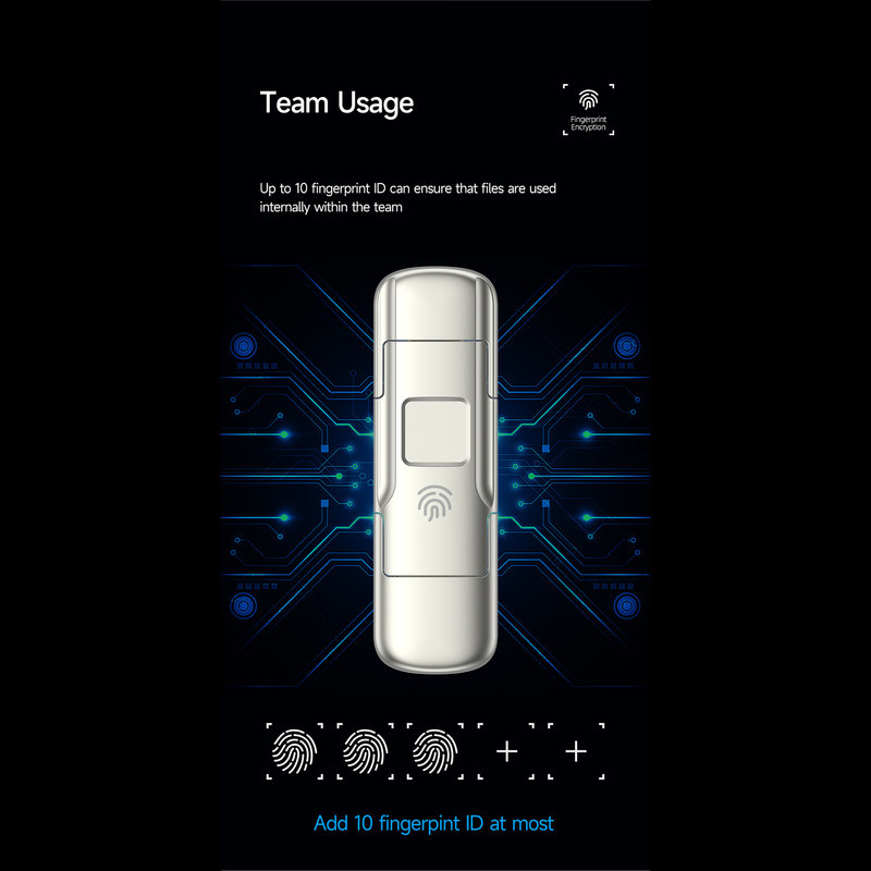 اس اس دی اکسترنال موو اسپید مدل FINGERPRINT SMD USB3.2 Type-C Flash ظرفیت 256 گیگابایت