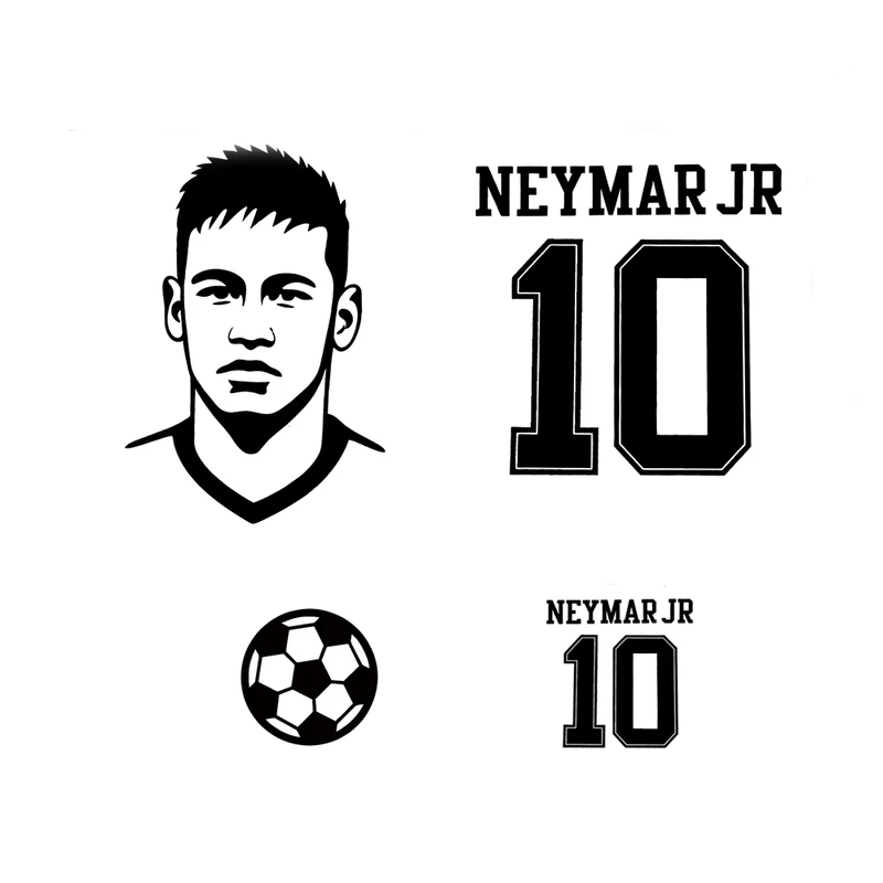 استیکر پارچه و لباس مدل حرارتی طرح نیمار مجموعه ۴ عددی