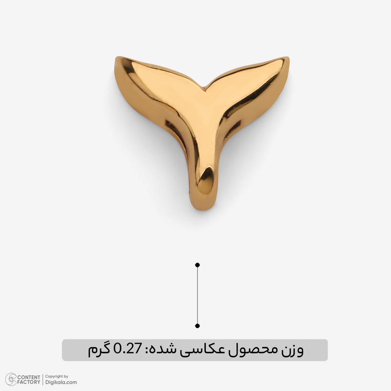 آویز گردنبند طلا 18 عیار زنانه گلدم طرح دم وال PE147034