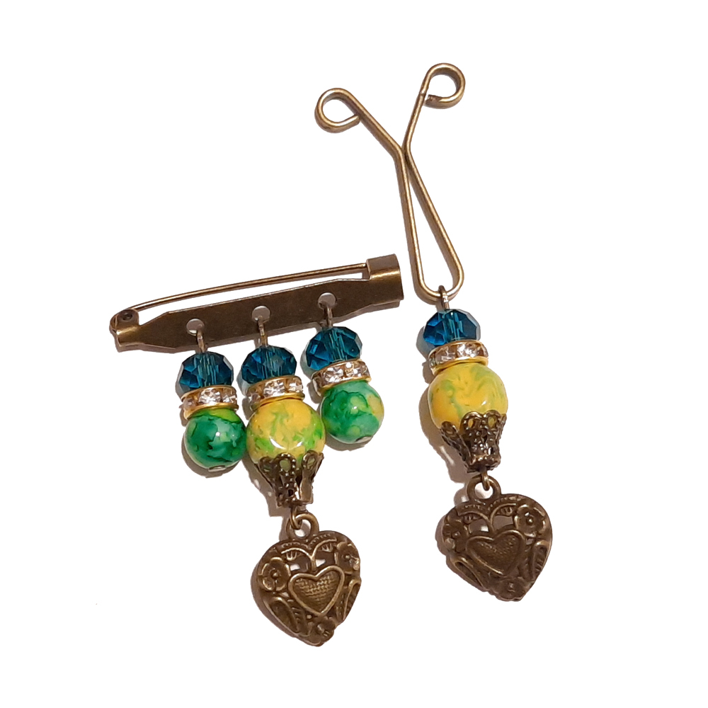 ست گیره روسری و سنجاق سینه زنانه مدل PM32