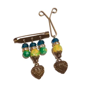 ست گیره روسری و سنجاق سینه زنانه مدل PM32