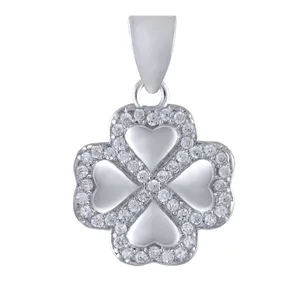 آویز گردنبند نقره زنانه بازرگانی میلادی مدل گل کد PKR_001