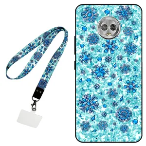 Megafone Snow Flake 0014 Cover For Motorola Moto G6 Mobile Neckband