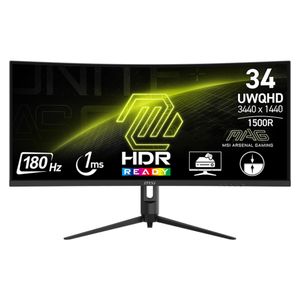 مانیتور خمیده گیمینگ 34 اینچ ام اس آی مدل MAG 342CQR E2