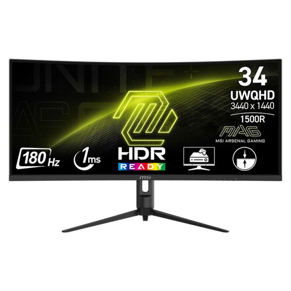 مانیتور خمیده گیمینگ 34 اینچ ام اس آی مدل MAG 342CQR E2