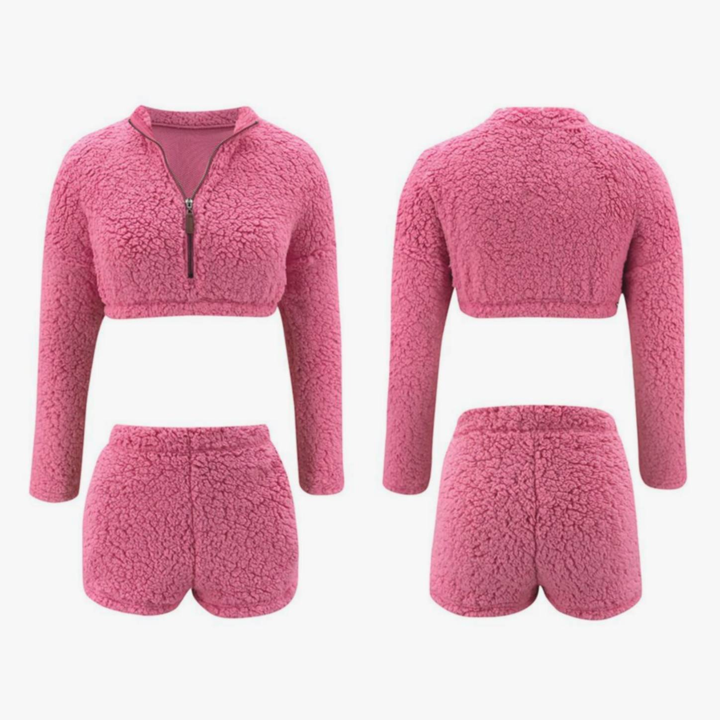 ست نیم تنه و شلوارک زنانه مدل تدی