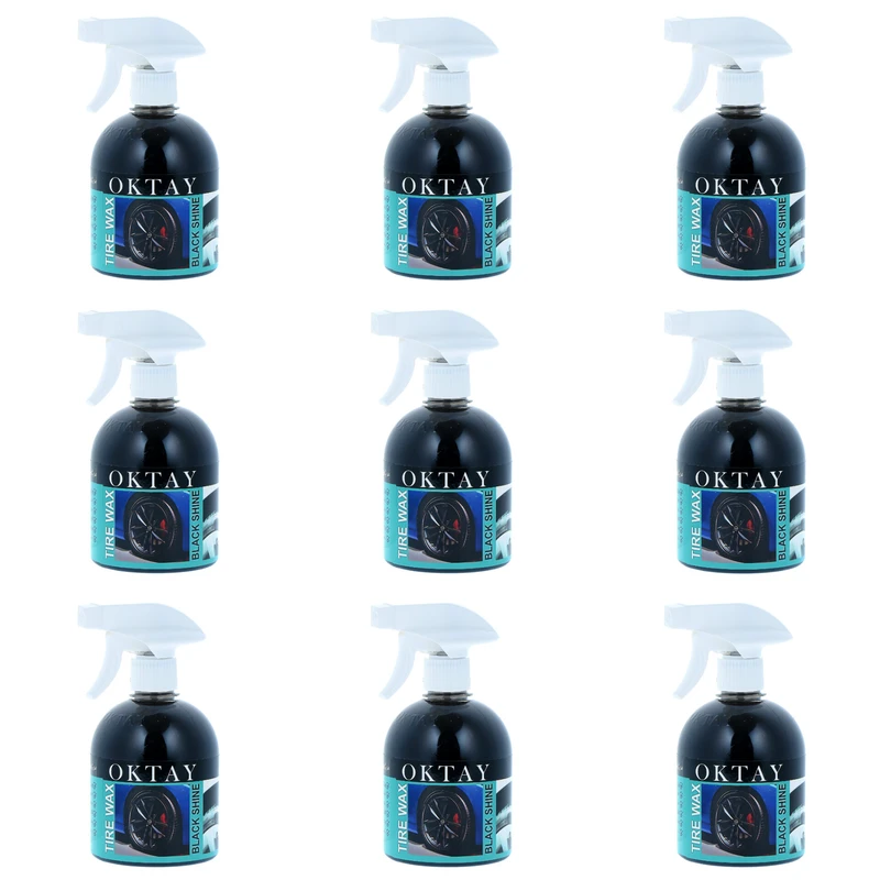 اسپری واکس لاستیک اکتای مدل 002 حجم 550 میلی لیتر بسته 9 عددی