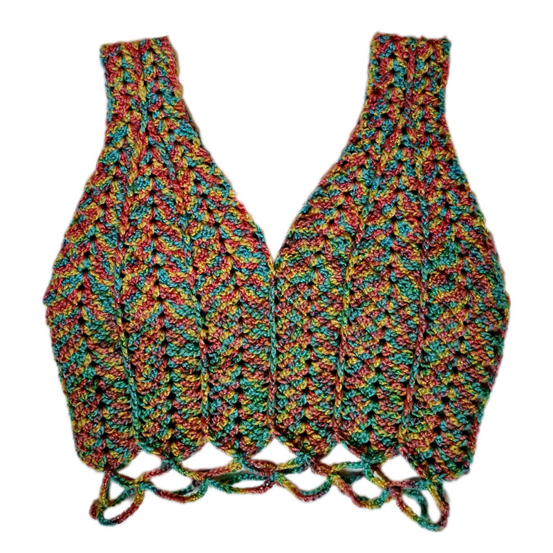 تاپ زنانه قلاببافی مدل ویونا