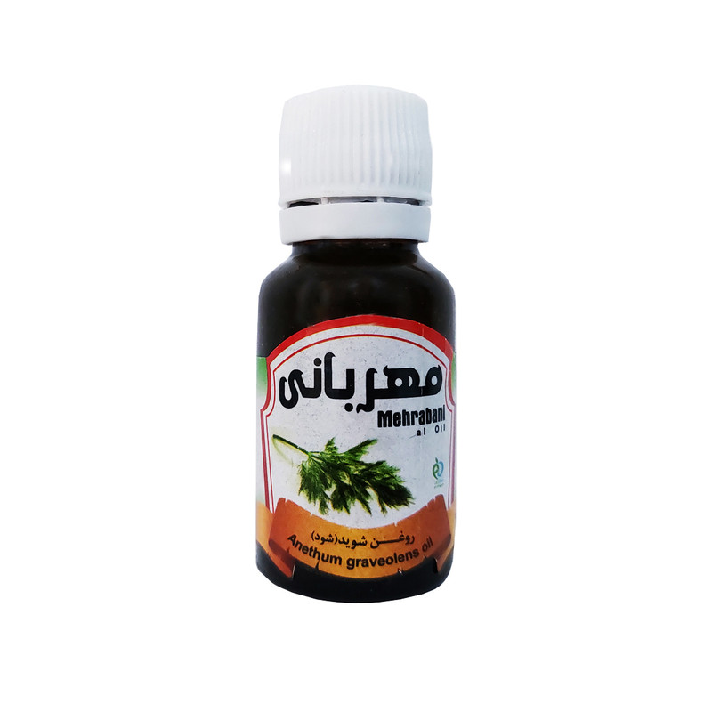روغن بدن مهربانی مدل شوید کد RBM-SH مناسب انواع پوست حجم 18 میلی لیتر