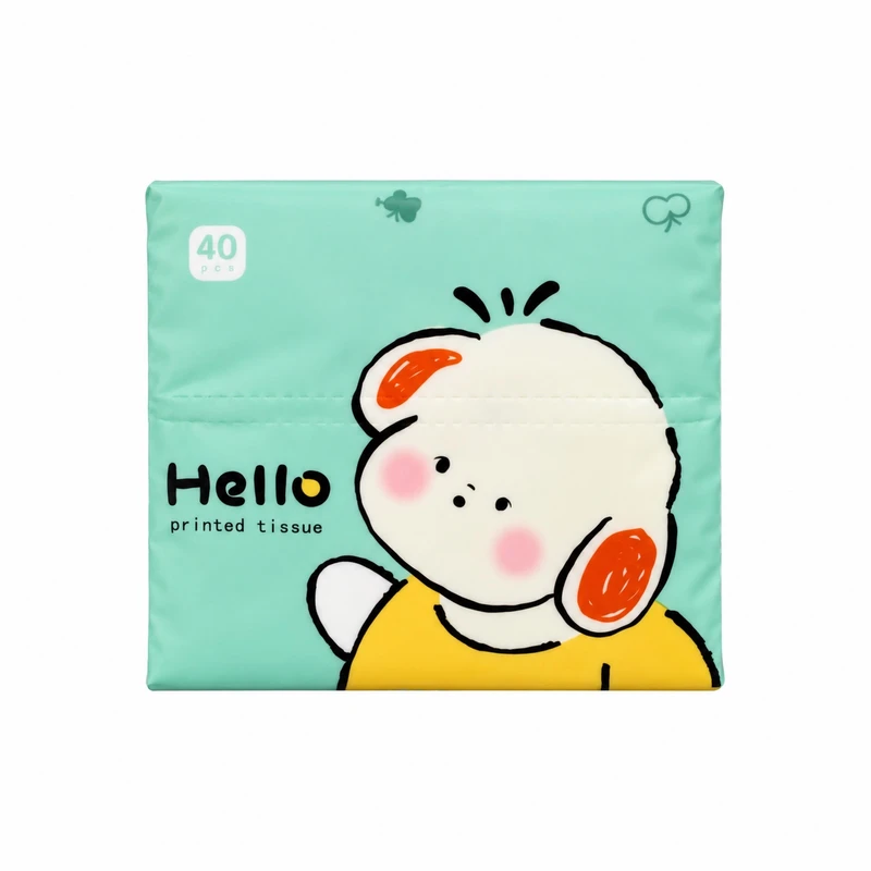 دستمال کاغذی جیبی ۴۰ برگ ۳ لایه مدل Hello Dog